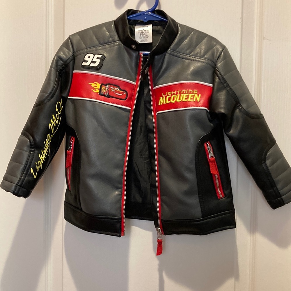 Disney Cars Lightning McQueen leather jacket!